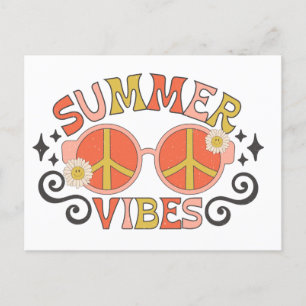 Cartão Postal Summer Vibes Peace Sunglass