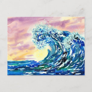 Cartão Postal Summer Waves Sunset