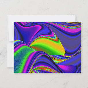 Cartão Postal Summerrainbow, Abstrato 3D Rainbowart