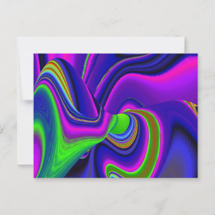 Cartão Postal Summerrainbow, Abstrato 3D Rainbowart