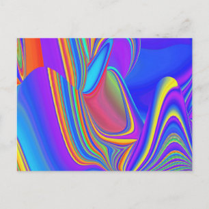 Cartão Postal Summersense, Abstrato 3D Rainbowart