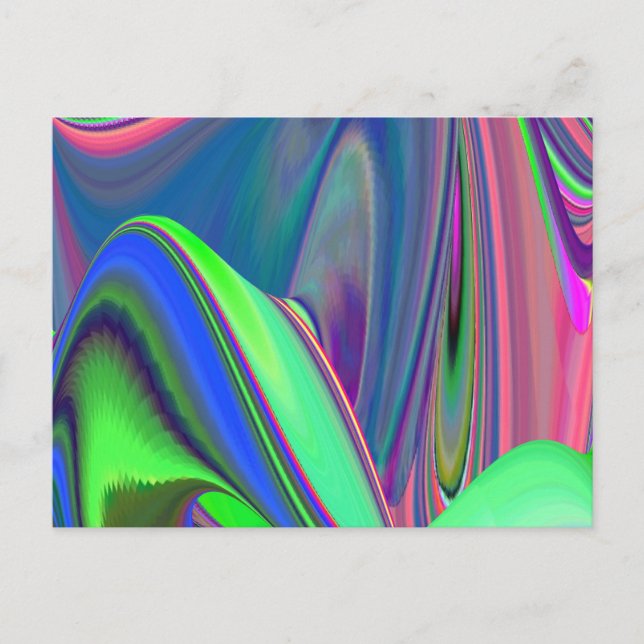 Cartão Postal Summersense, Abstrato 3D Rainbowart (Frente)