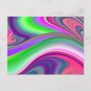 Cartão Postal Summersense, Abstrato 3D Rainbowart