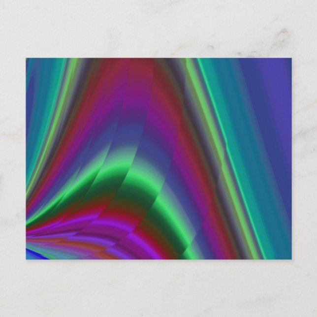 Cartão Postal Summersense, Abstrato 3D Rainbowart (Frente)