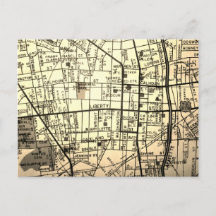 Cartão Postal Sumter, SC Vintage Map