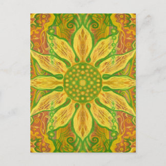 Cartão Postal Sun Flower Bohemian Floral Helianthus Sunflower