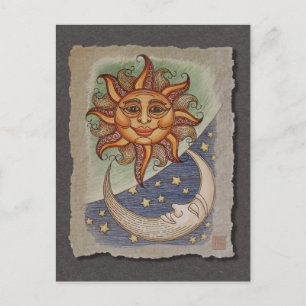 Cartão Postal Sun Moon & Stars