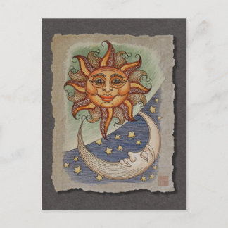 Cartão Postal Sun Moon & Stars