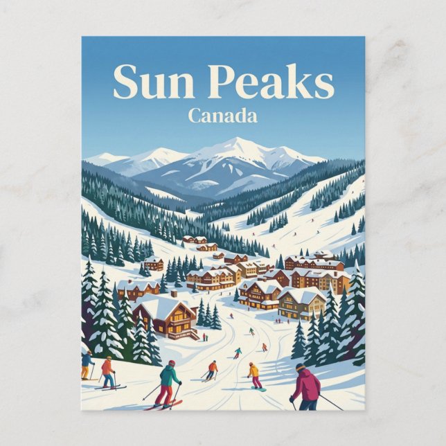Cartão Postal Sun Peaks Canadá (Frente)