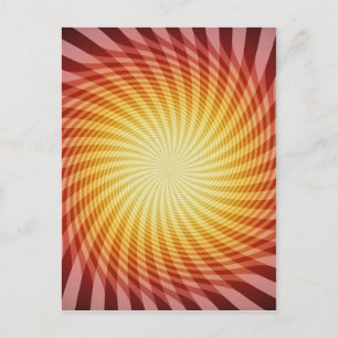 Cartão Postal Sun Spiral: Abstrato Art: