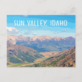 Cartão Postal Sun Valley, Idaho, no estilo da viagens vintage