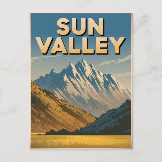 Cartão Postal Sun Valley Idaho Vintage (Frente)