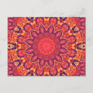 Cartão Postal Sunburst, dança em Círculo Abstrato