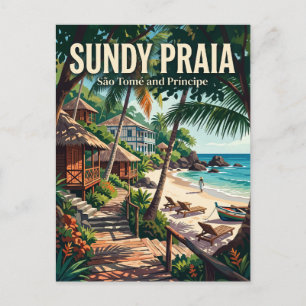 Cartão Postal Sundy Praia São Tomé e Príncipe