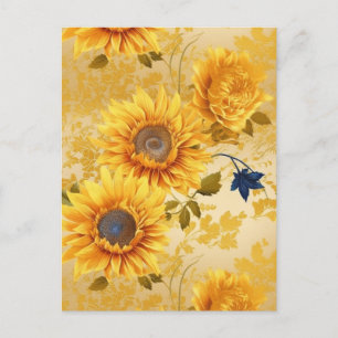Cartão Postal Sunflower Chiyogami