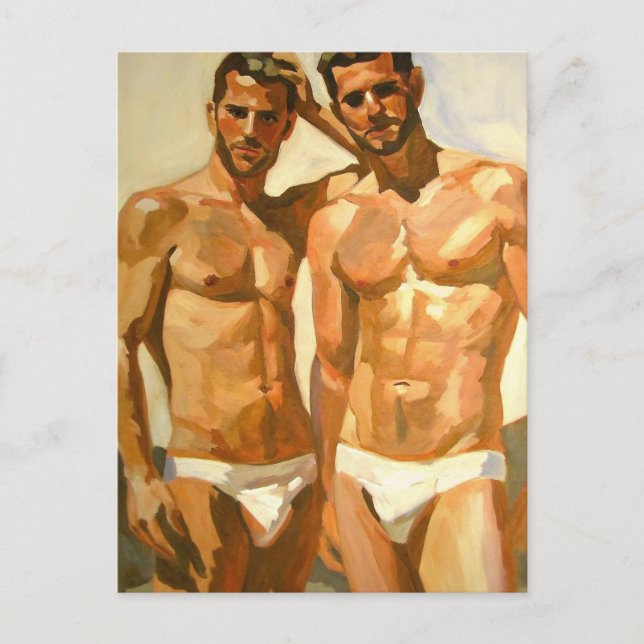 Cartão Postal Sunlit Figures: Bold Study in Sensation (Frente)