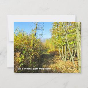 Cartão Postal Sunlit Woods no outono - Personalizado