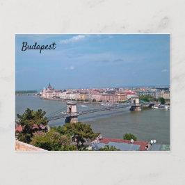 Cartão postal sunny, belo panorama, de Budapeste