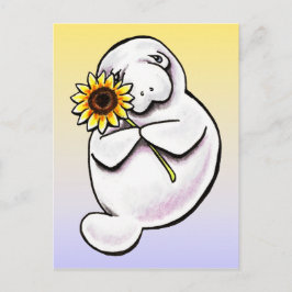 Cartão Postal Sunny Manatee Off-Leash Art™