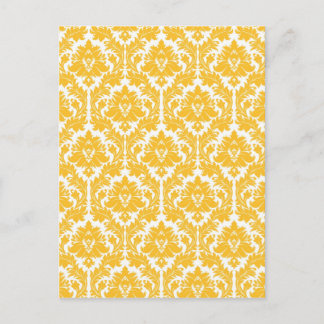 Cartão Postal Sunny Yellow Damask