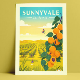Cartão Postal Sunnyvale Califórnia Antiga