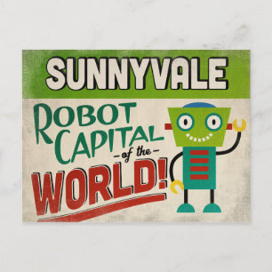 Cartão Postal Sunnyvale California Robot - Engraçado Vintage
