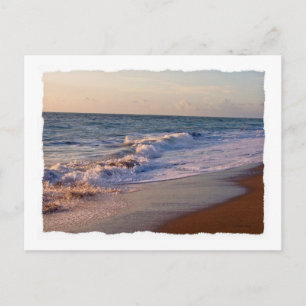 Cartão Postal Sunrise ao longo da praia da Flórida ondas instá