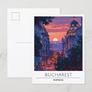 Cartão Postal Sunrise em Bucareste Romênia Viagem