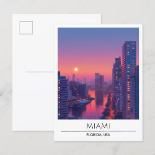 Cartão Postal Sunrise em Miami Flórida Viagem nos EUA