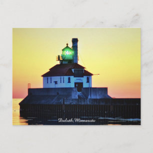 Cartão Postal Sunrise Lighthouse Duluth, Minnesota