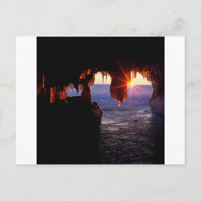 Cartão Postal Sunrise Sea Caves Apostle Islands Wisconsin (Frente)