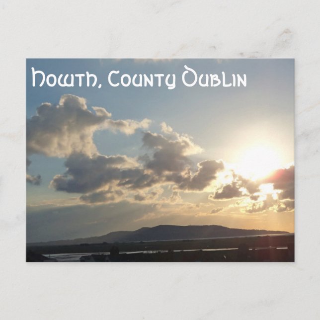 Cartão postal Sunrise sobre Howth (Frente)