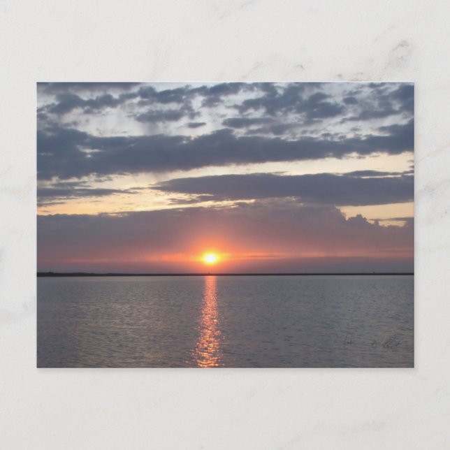 Cartão Postal Sunrise Sobre Lago (Frente)
