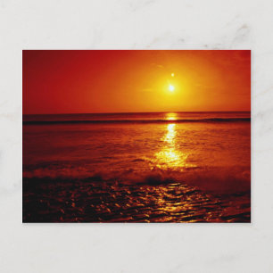 Cartão Postal Sunrise sobre o mar, Filey, North Yorkshire, Engl