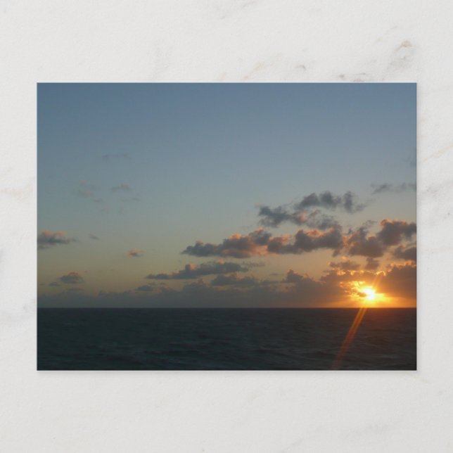 Cartão Postal Sunrise sobre San Juan I Porto Rico (Frente)