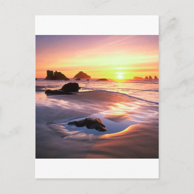 Cartão Postal Sunset Bandon Oregon (Frente)