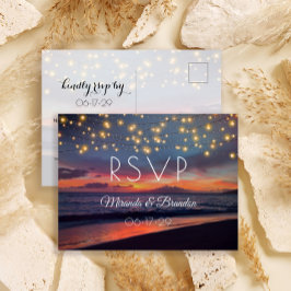 Cartão Postal Sunset Beach String Luzes de Verão RSVP