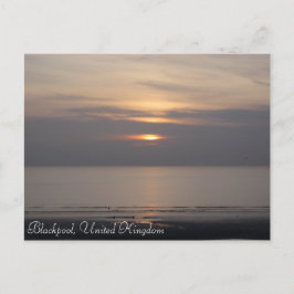 Cartão Postal Sunset Blackpool