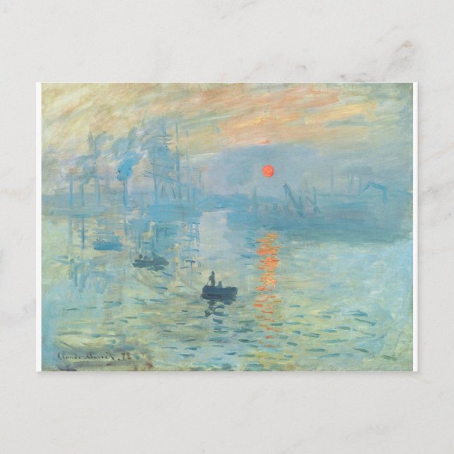 Cartão Postal Sunset - Claude Monet (Frente)