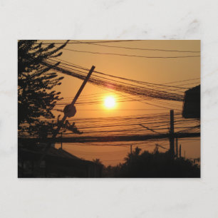 Cartão Postal Sunset com fio ... Krung Thep, Tailândia