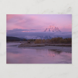 Cartão Postal Sunset com Monte Moran na Grande Teton Nacional