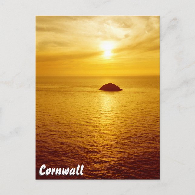 Cartão Postal Sunset Cornwall (Frente)