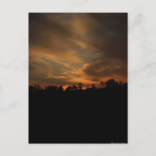 Cartão postal Sunset de agosto (Frente)