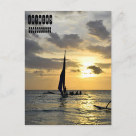 Cartão Postal Sunset de Boracay, Filipinas