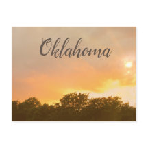 Cartão postal Sunset de Oklahoma