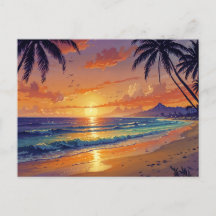 Sunset de praia tropical