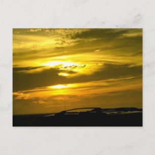 Cartão Postal Sunset do ouro