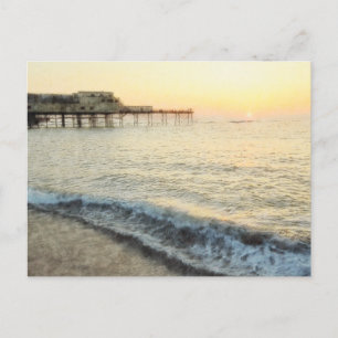 Cartão Postal Sunset em Aberystwyth
