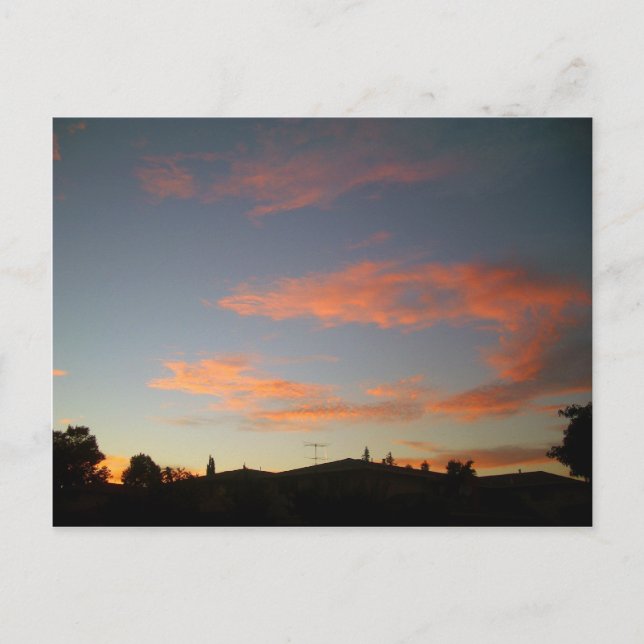 Cartão Postal Sunset em Campbell, Califórnia (Frente)
