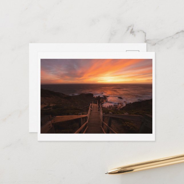 Cartão Postal Sunset Em Cape Schanck (Frente/Verso In Situ)